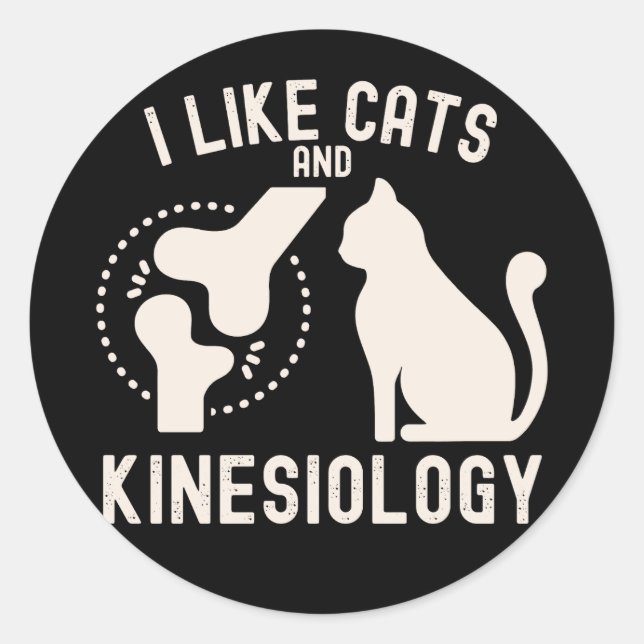 Adesivo Gosto de Gatos e Kinesiologia (Frente)