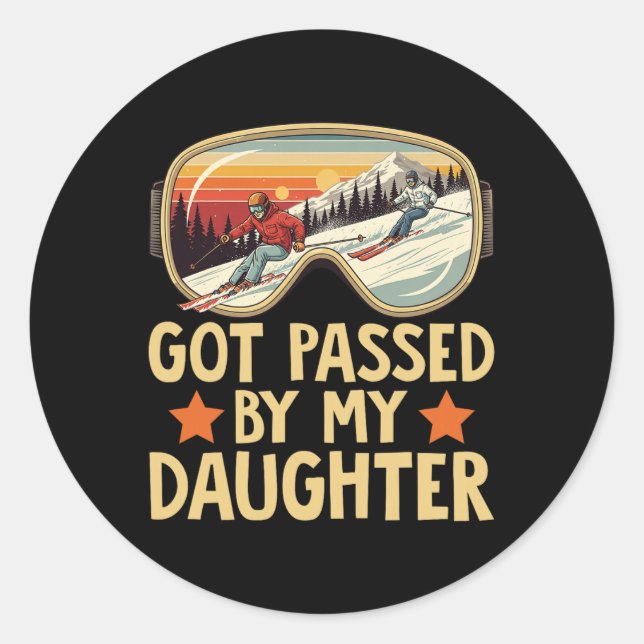 Adesivo Got Ped By My Daughter Funny Skiing Family _14  (Frente)