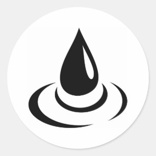 Adesivo Gota de água preta