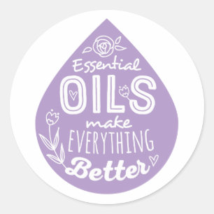 Adesivo Gota do óleo essencial da lavanda