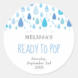 Adesivo Gotas de chuva azul bebê prontas para Pop