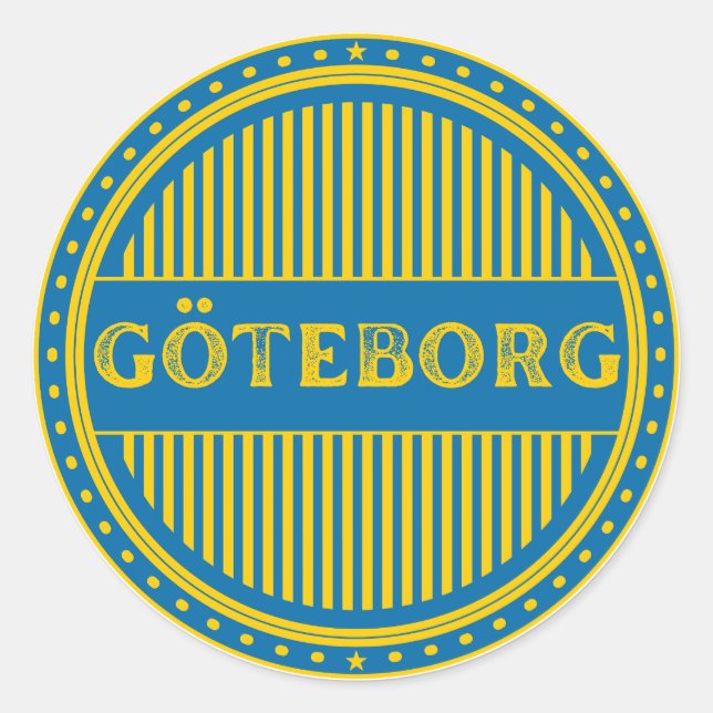 Adesivo Göteborg City Pride Emblem – Swedish Identity (Frente)