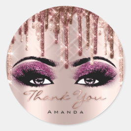 Adesivo gotejamento 3D do Rosa Berry Makeup Eyelash Script