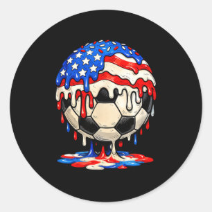 Adesivo Gotejamento de futebol bandeira americana purpurin