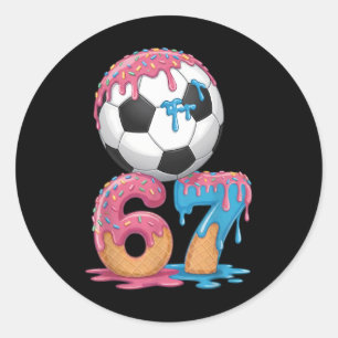 Adesivo Gotejamento de Futebol Número 67 Jogador de Futebo