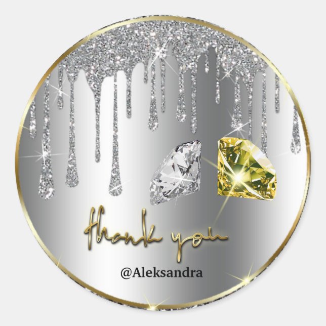 Adesivo gotejamento obrigado de prata (Frente)