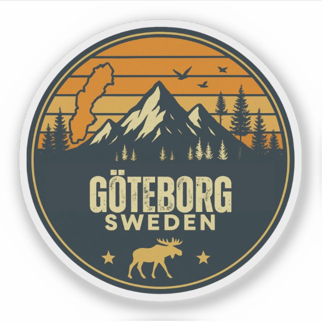 Adesivo Gotemburgo, Suécia Sverige (Frente)