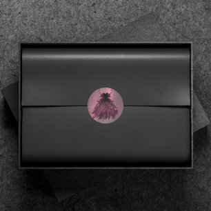 Adesivo Gothic Fairy Fuchsia Gown   Magenta Rosa-Rosa-Boca