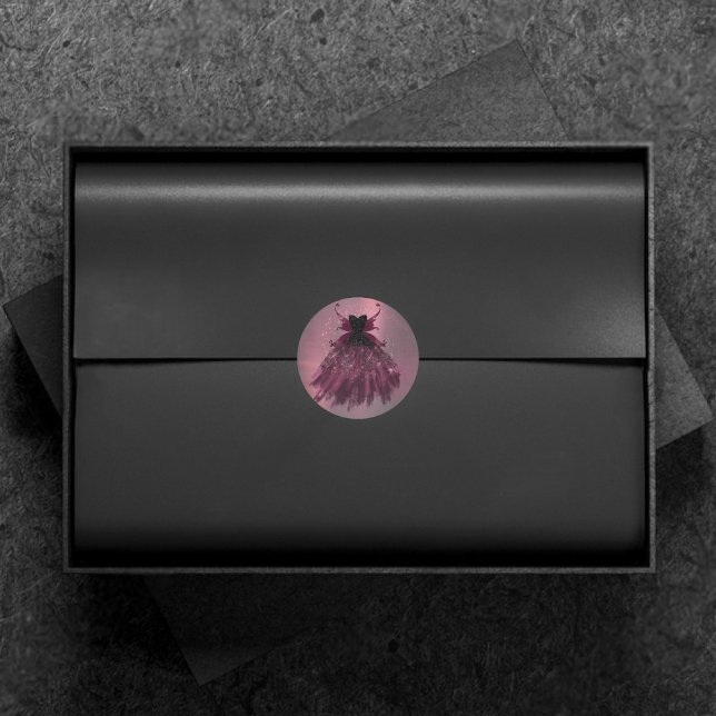 Adesivo Gothic Fairy Fuchsia Gown | Magenta Rosa-Rosa-Boca (Criador carregado)