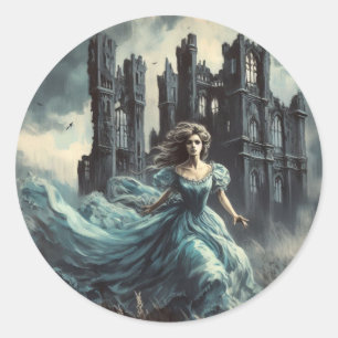 Adesivo Gothic Romance Book Cobrir Spooky Castle Horror
