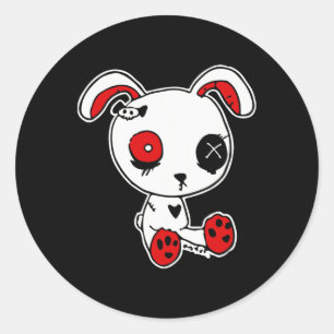 Adesivo Gótico Bunny Lazy Halloween Figurume Assustador Gó