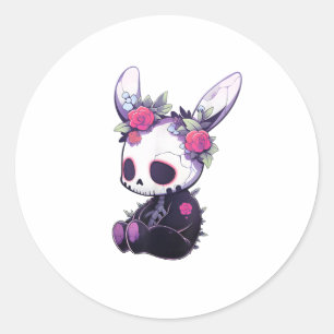 Adesivo Gótico Coelhinha Gótica Fita E-Girl Coelho Kawaii