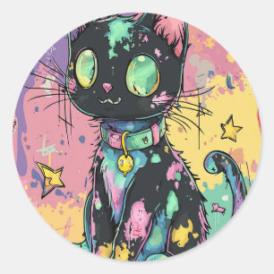 Adesivo Gótico de Kawaii Cute Pastel - Cachorro Gótico