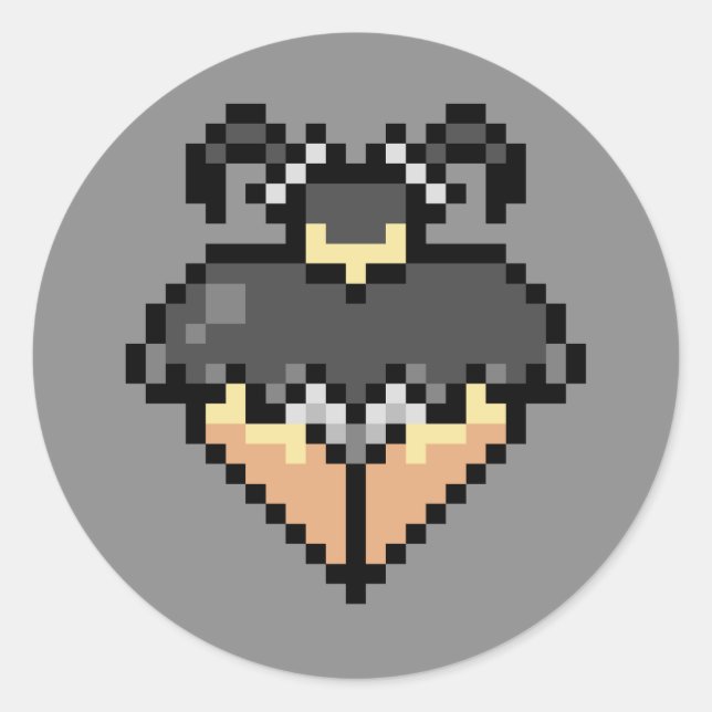 Adesivo Gótico de um pequeno viciado em saia preta (Frente)