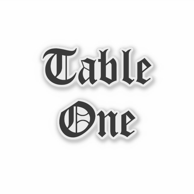 Adesivo Gótico Halloween Numerador de Mesa de Casamento (Frente)