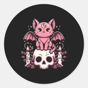 Adesivo Gótico Kawaii Pastel Cachorro Cachorro Gato Esquel