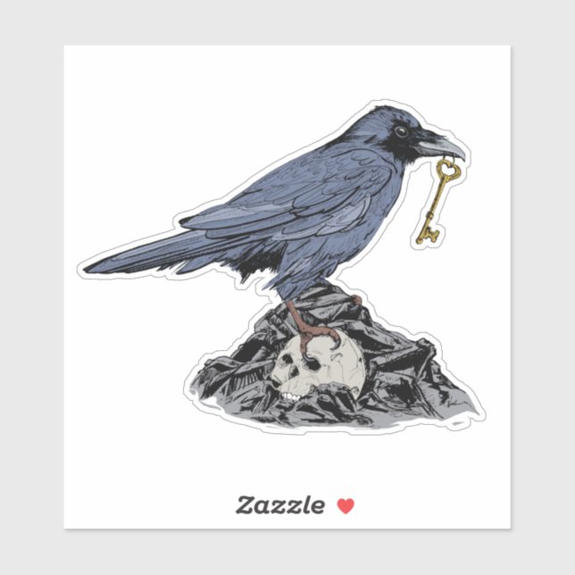 Adesivo Gótico Raven Vinhetas De Vinilo De Corte Personali (Folha)