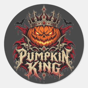 Adesivo Gótico Rei da Abóbora de Halloween