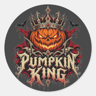 Adesivo Gótico Rei da Abóbora de Halloween