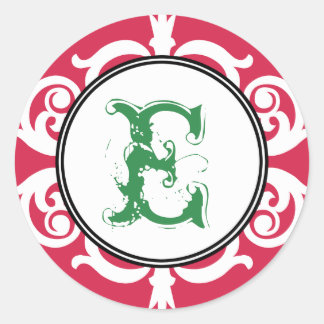 Adesivo Gótico verde vermelho punk monograma favorito de c