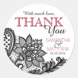 Adesivo Gótico White Moderno Black Lace - Obrigado Rótulo