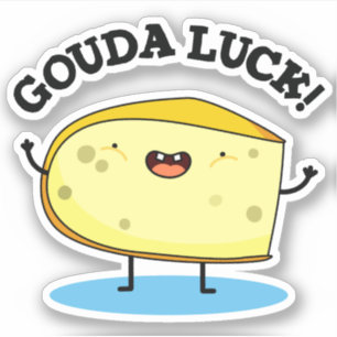 Adesivo Gouda Luck Cujo Queijo Cujo Pun Sticker