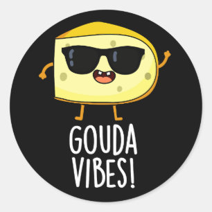 Adesivo Gouda Vibes Engraçado Queijo Engraçado Dardo BG
