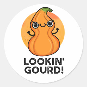 Adesivo Gourd Cute Veggie Pun