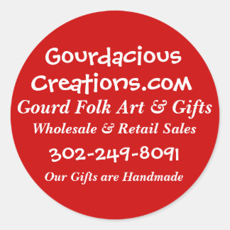 Adesivo Gourdacious, Creations.com, Gourd Folk Art & Gi...