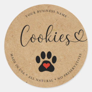 Adesivo Gourmet Rustic Dog Cookies Naturais