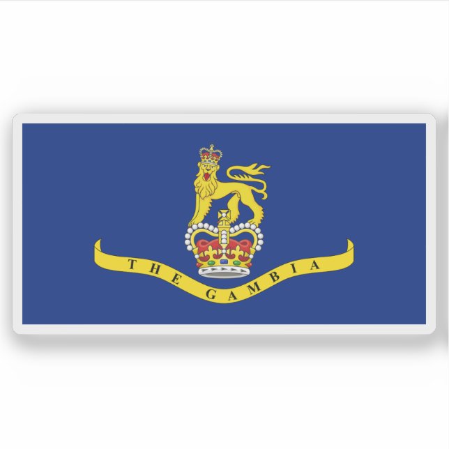 Adesivo Governador-geral da bandeira da Gâmbia (1965-1970) (Frente)