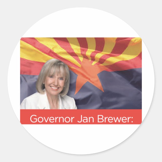 Adesivo Governador Jan Brewer (Frente)