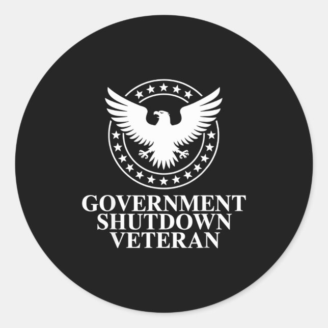 Adesivo Government Shutdown Veteran Eagle Patriotic Litica (Frente)