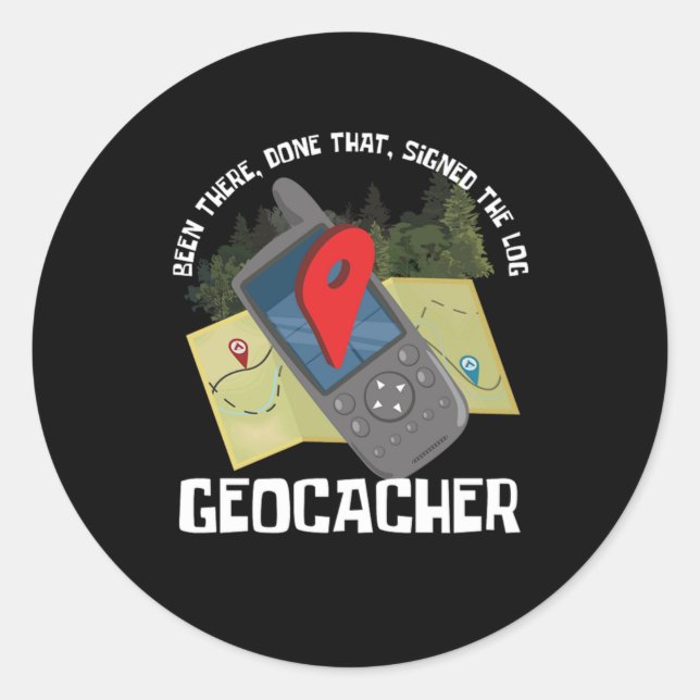 Adesivo GPS Location Trackers Navigational Gift Geocaching (Frente)
