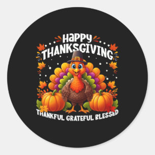 Adesivo Graças Feliz Feliz Feliz Turke de Ação de Graças