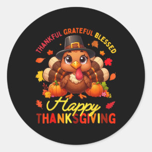 Adesivo Graças Feliz Feliz Feliz Turke de Ação de Graças