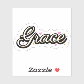 Adesivo Grace name fofo design