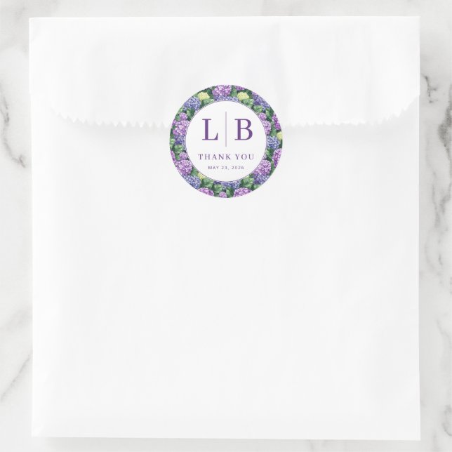 Adesivo Graceful Purple Floral Circle (Bolsa)