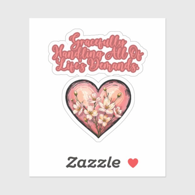 Adesivo Gracefully Handling Life's Demands Mom Life (Folha)