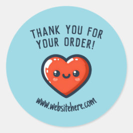 Adesivo Gracias Por Tu Compra Corazón Kawaii