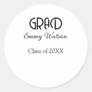 Adesivo Grad bold letter graduation name class of 20XX sim