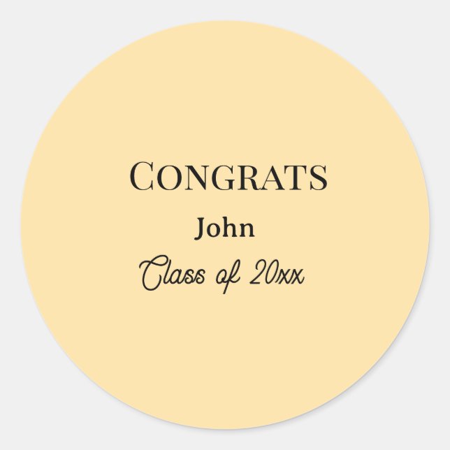 Adesivo grad boy add name congrats date year text (Frente)