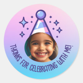 Adesivo Gradação de Pastel do Partido Obrigados de Nascime