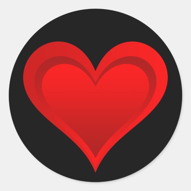 Adesivo Gradações VERMELHO AMOR CORAÇÃO + texto e ideias (Frente)