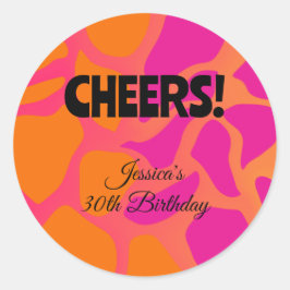 Adesivo Gradiente Cor de Laranja e Rosa Quente