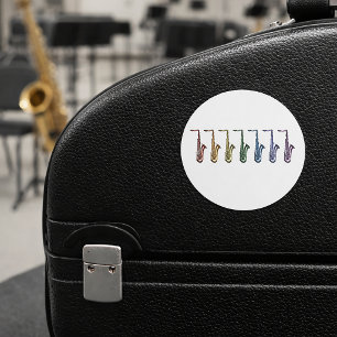 Adesivo Gradiente de Arco-íris Saxofone Tenor Musical Pop
