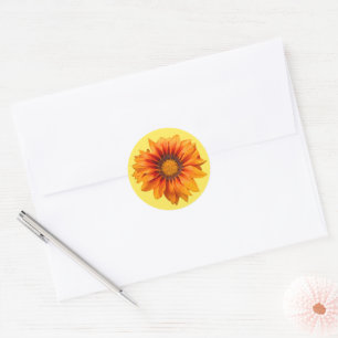 Adesivo Gradiente de Flor de Laranja Amarelo Brilhante Rec