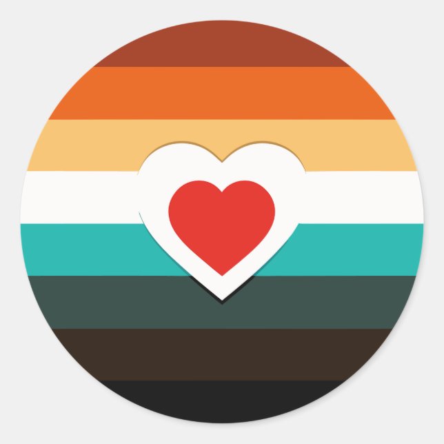 Adesivo Gradiente do Coração (Frente)