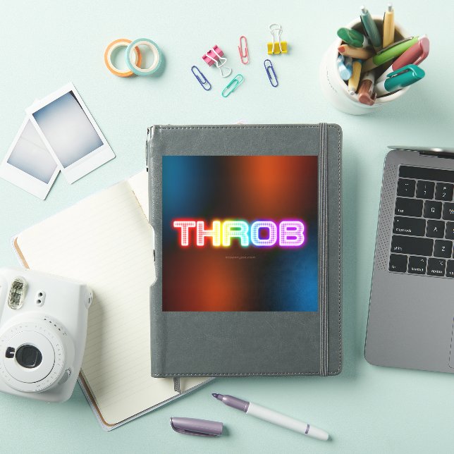 Adesivo gradiente grosso semelhante a um arco-íris vibrant (Capa para iPad)
