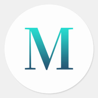Adesivo Gradiente "M", Gradiente Azul Turquesa, Série Mono